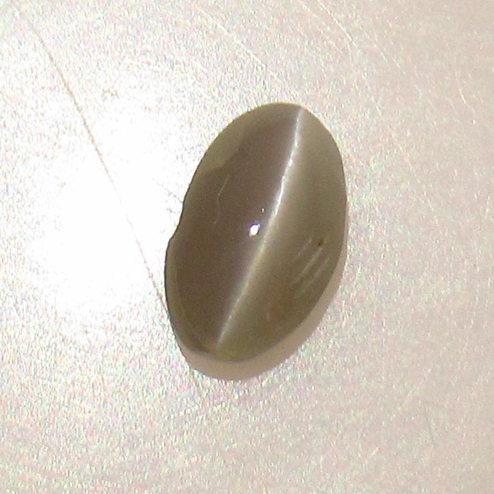 0.97 Ct Natural Chrysoberyl Catseye Oval Cab: No Reserve! Title: 0.97 Ct Natural Chrysoberyl Catseye Oval Cab Color/Clarity: Transparent Gemstone: Natural Chrysoberyl Catseye Carat Weight: 0.97 Size/Dimensions: 7.50 x 4.70 x 2.80 mm Additional In