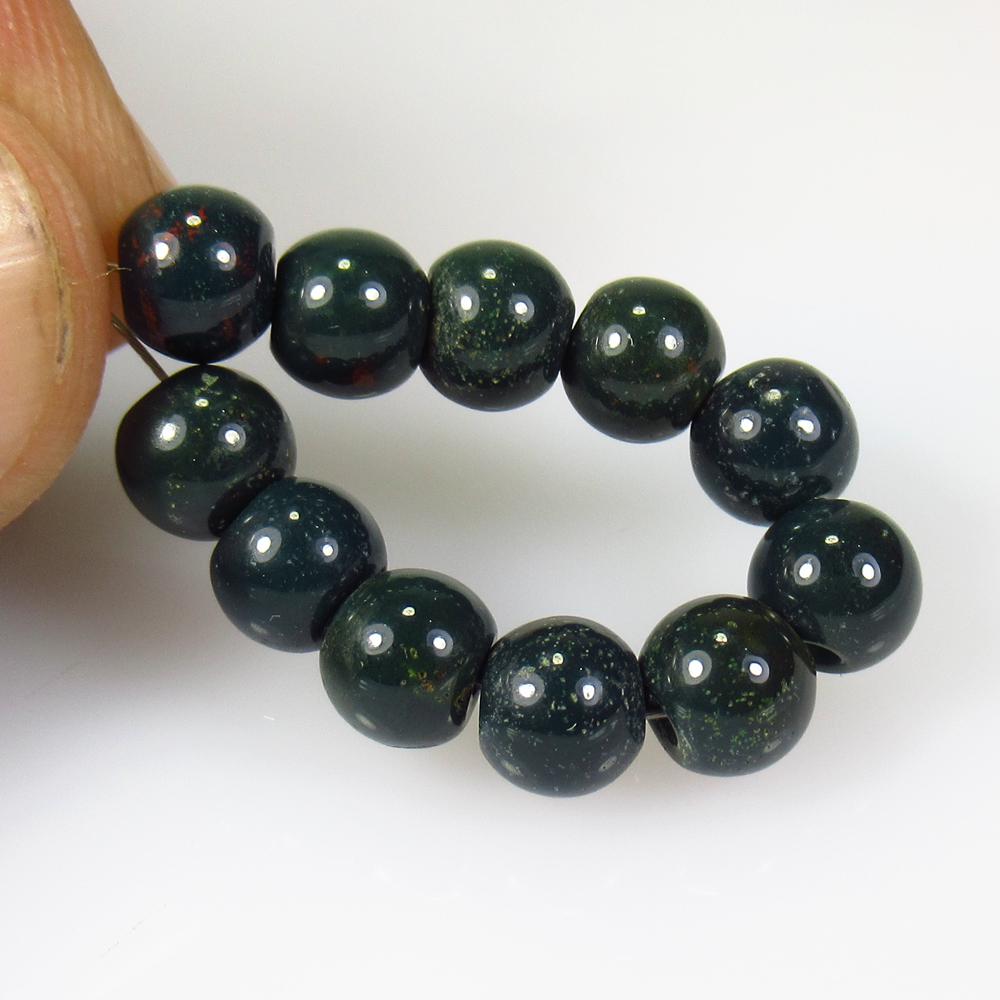 14.45 Ct Natural 11 Blood Stone Drilled Round Ball (1 of 2)