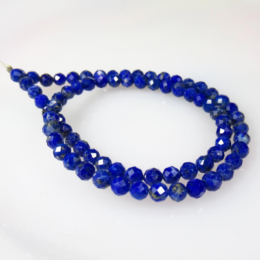 19.56 Ct Natural 74 Lapis Round Cut Beads (1 of 2)