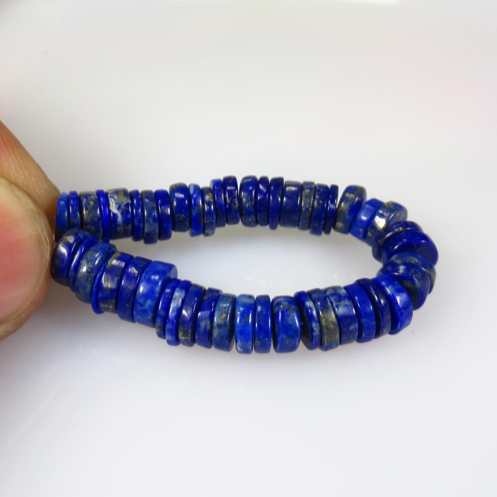 26.50 Ct Natural 50 Lapis Round Beads (1 of 2)