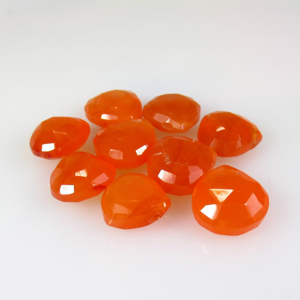 33.03 Ct Natural 9 Orange Carnelian Pear Beads: No Reserve! Title: 33.03 Ct Natural 9 Orange Carnelian Pear Beads Color/Clarity: Semi-Transparent Gemstone: Natural Carnelian Beads Carat Weight: 33.03 Size/Dimensions: 9.6x9.4 to 11.0x10.0 mm / 9 PC'