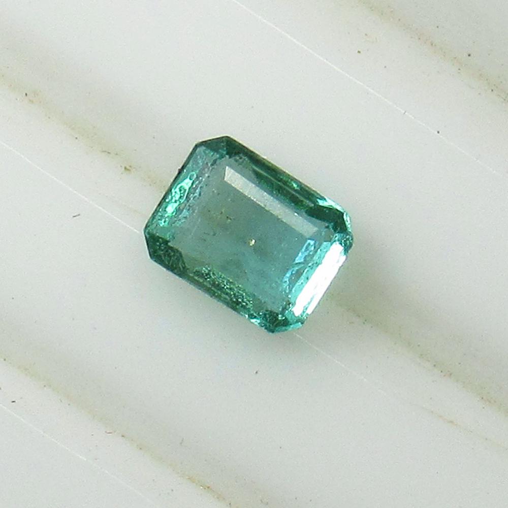 0.53 Ct Natural Zambian Emerald Octagon Cut (1 of 2)