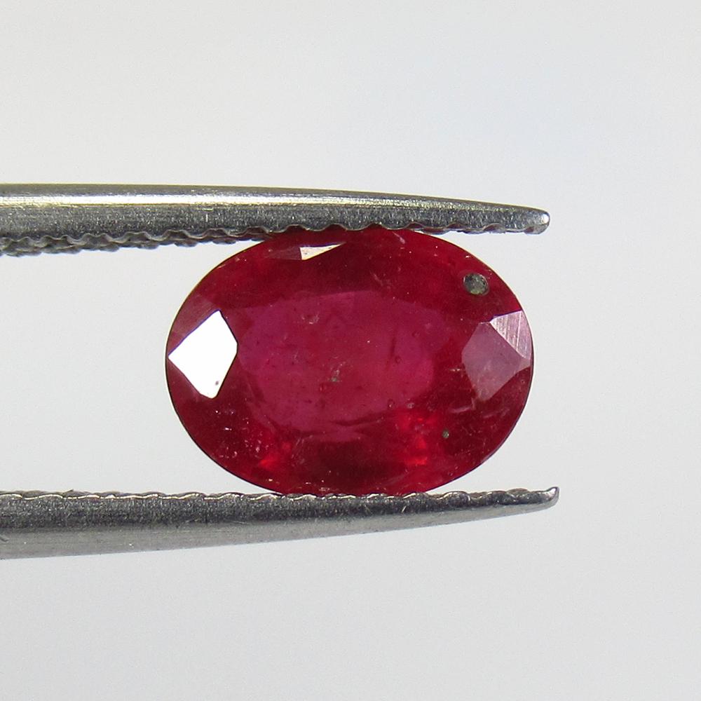 1.41 Ct Natural Mozambique Red Ruby Oval Cut (1 of 2)