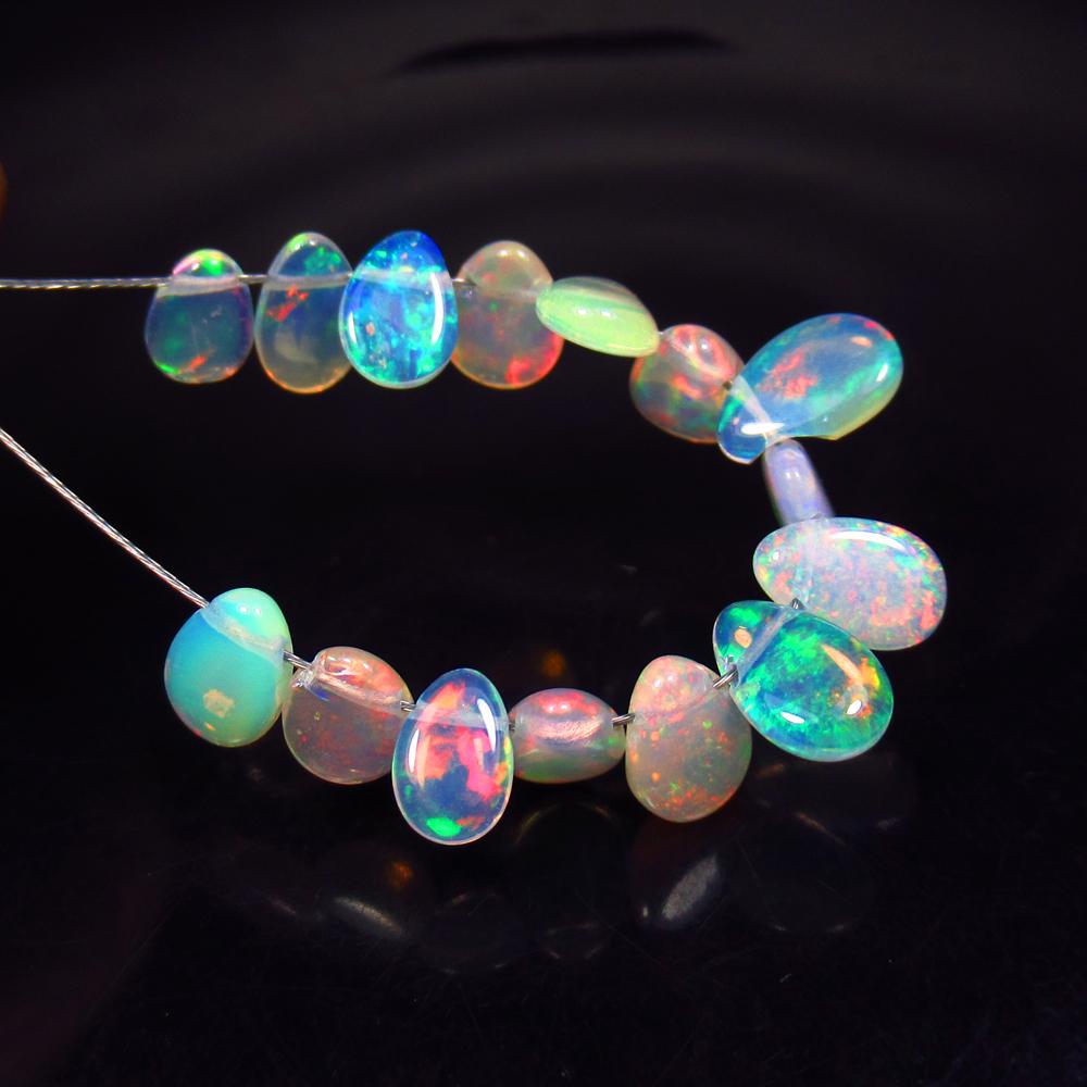 5.10 Ct Natural 15 Drilled Pear Multi-Color Fire Opal (1 of 2)