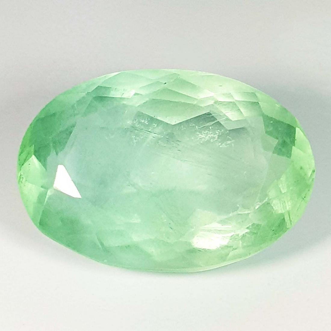 38.90 Ct Natural Green Fluorite Oval Cut (1 of 5)