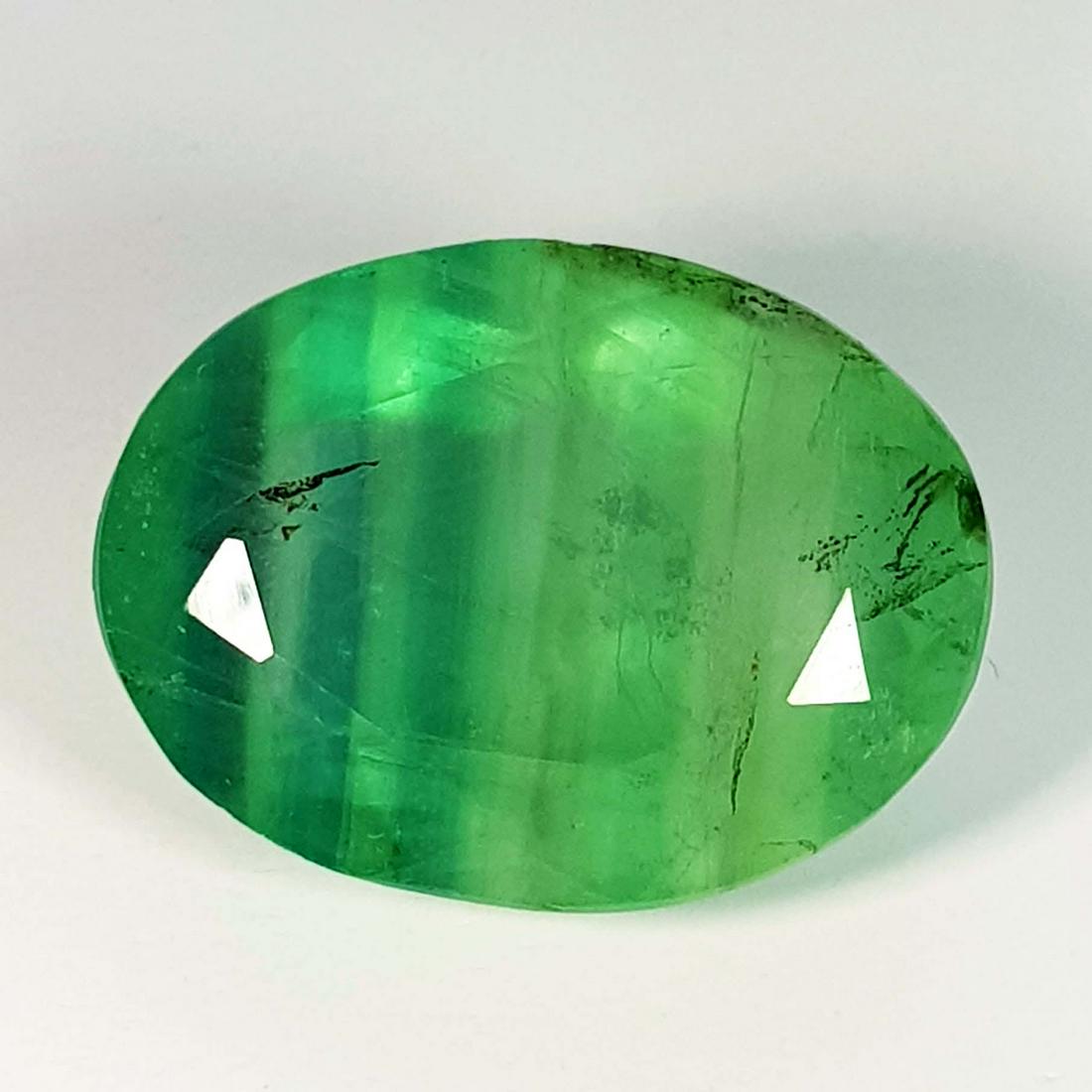 50.45 Ct Natural Green Fluorite Oval Cut (1 of 5)