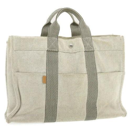 Authentic Hermes Fourre Tout MM Hand Bag Light Gray (1 of 12)