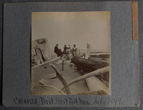 1890's Bicycles & Women on the Beach, Washington State (1 of 2)