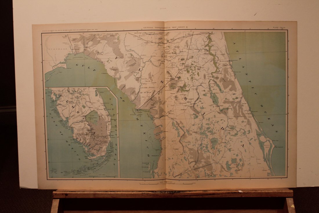 1894 Civil War Map: Title: 1894 Civil War Map Medium: Ink on Paper Dimensions: 29.5"X18.5" Civil War map dated 1894. Published under the direction of the Hon. Daniel S. Lamont Secretary of War. These maps accompanied the