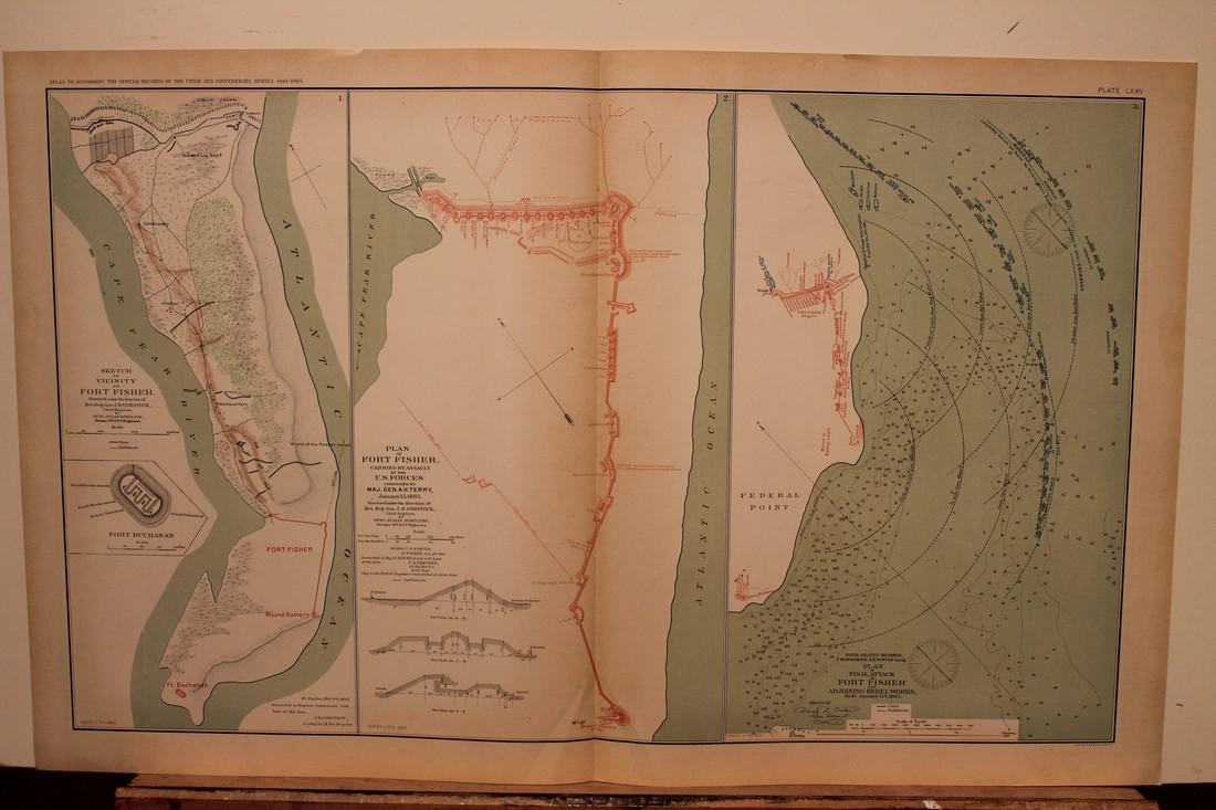 1893 Civil War Map: Title: 1893 Civil War Map Medium: Ink on Paper Dimensions: 29.5"X18.5" Civil War map dated 1893. Published under the direction of the Hon. Stephen B. Elkins Secretary of War. These maps accompanied th