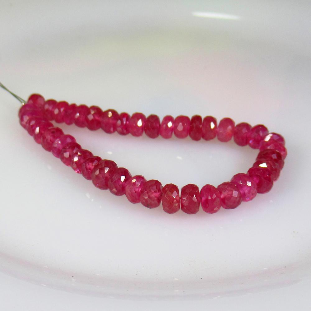 45.07 Ct Natural 40 Red Ruby Round Beads (1 of 2)