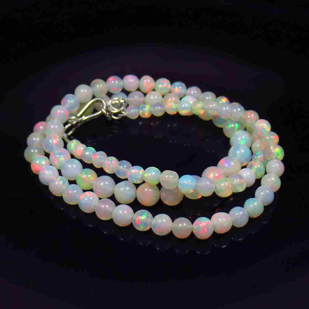 50.39 Ctw 925 Silver 99 Round Multi-Color Fire Opal (1 of 2)
