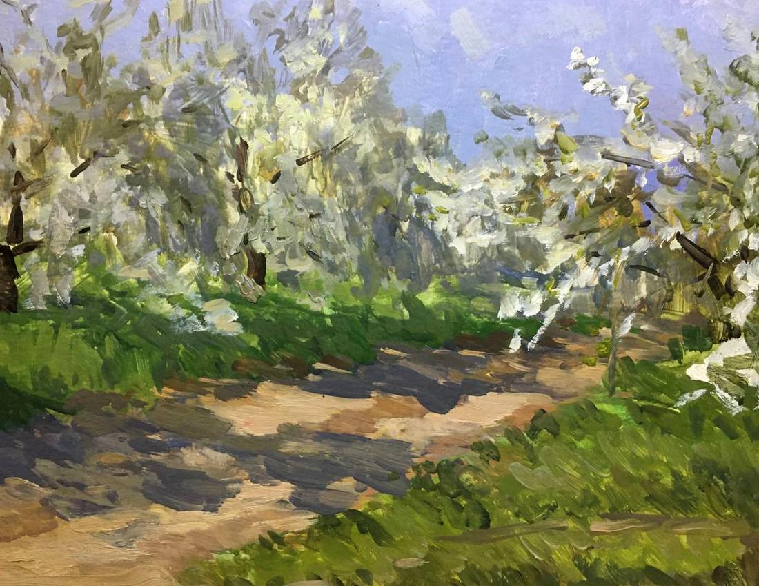 Oil painting Trees bloom Bloshenko Anatoly Mikhailovich (1 of 9)