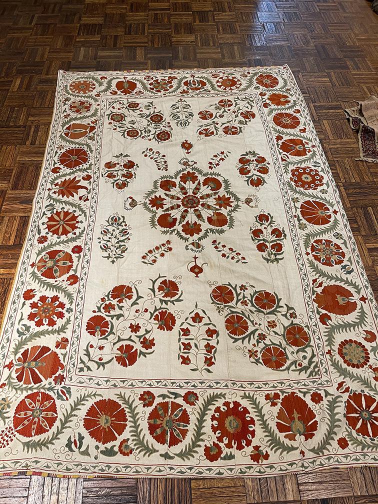 Suzani Embroidery Rug 6-11x4-6 Circa MODERN (1 of 6)