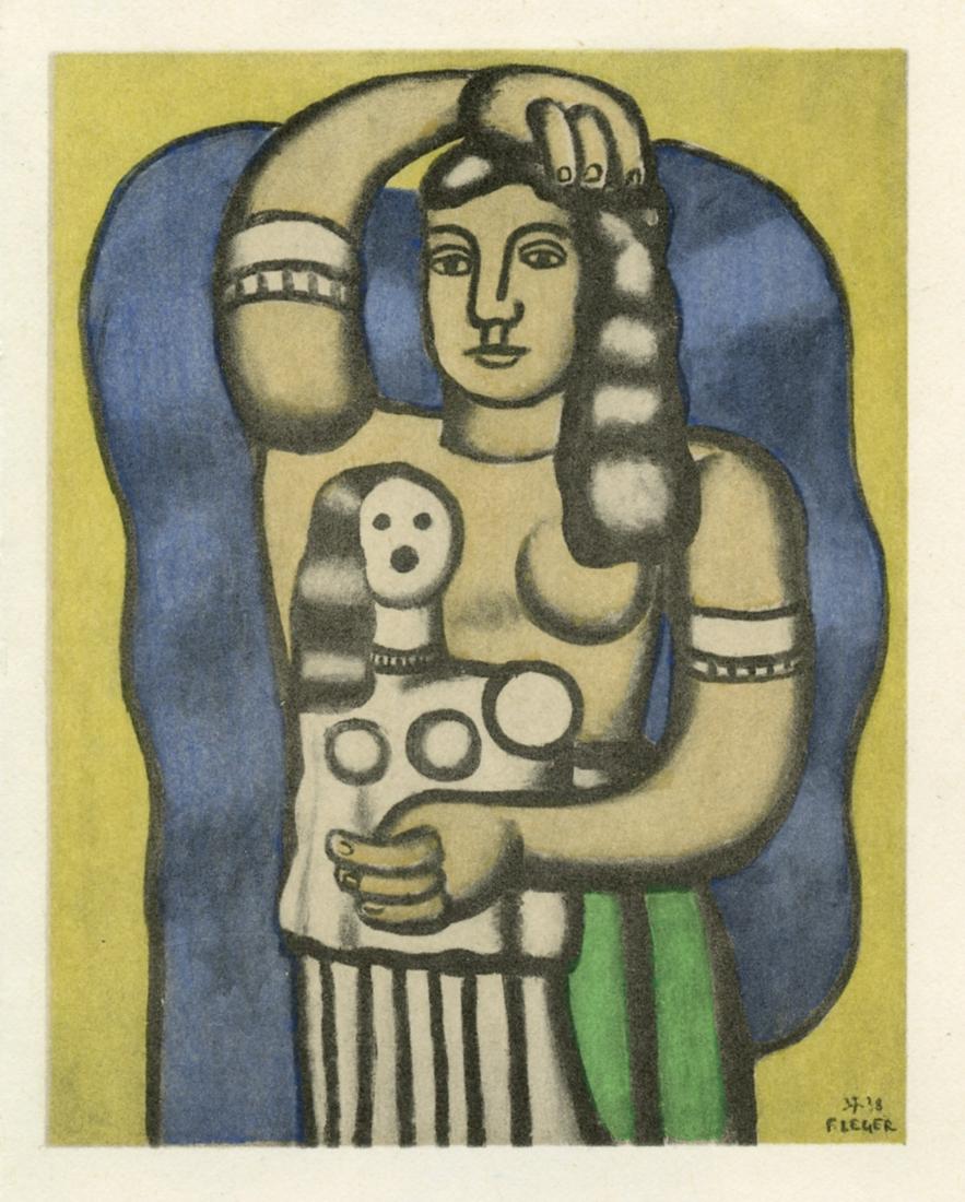 Fernand Leger pochoir "Jeune fille tenant une poupee" (1 of 1)
