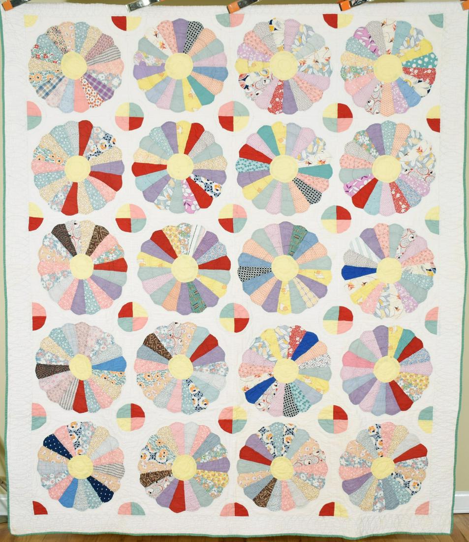 30's Dresden Plate Pinwheel Quilt (1 of 10)