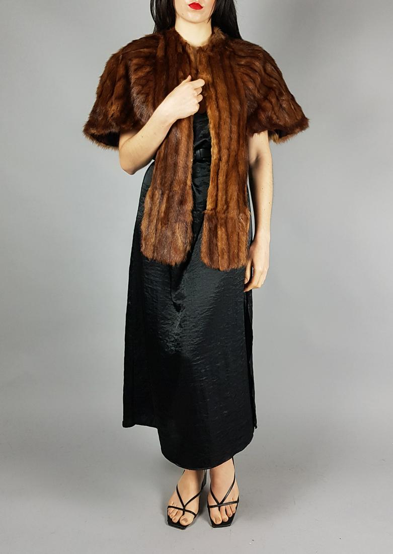 BROWN MINK CAPE STOLE (1 of 8)