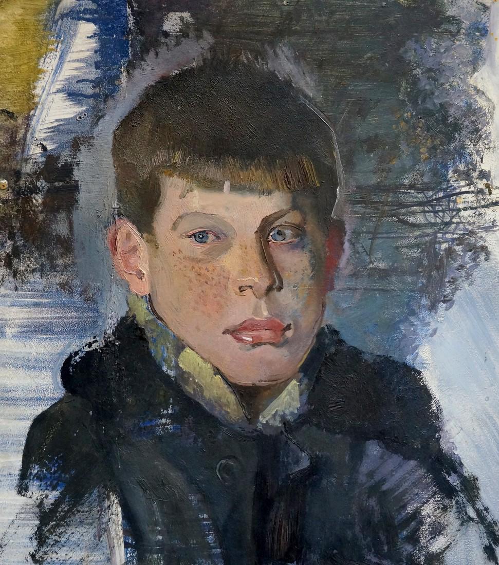 Oil painting Portrait of a boy Kompaniyets-Kiyanchenko (1 of 8)