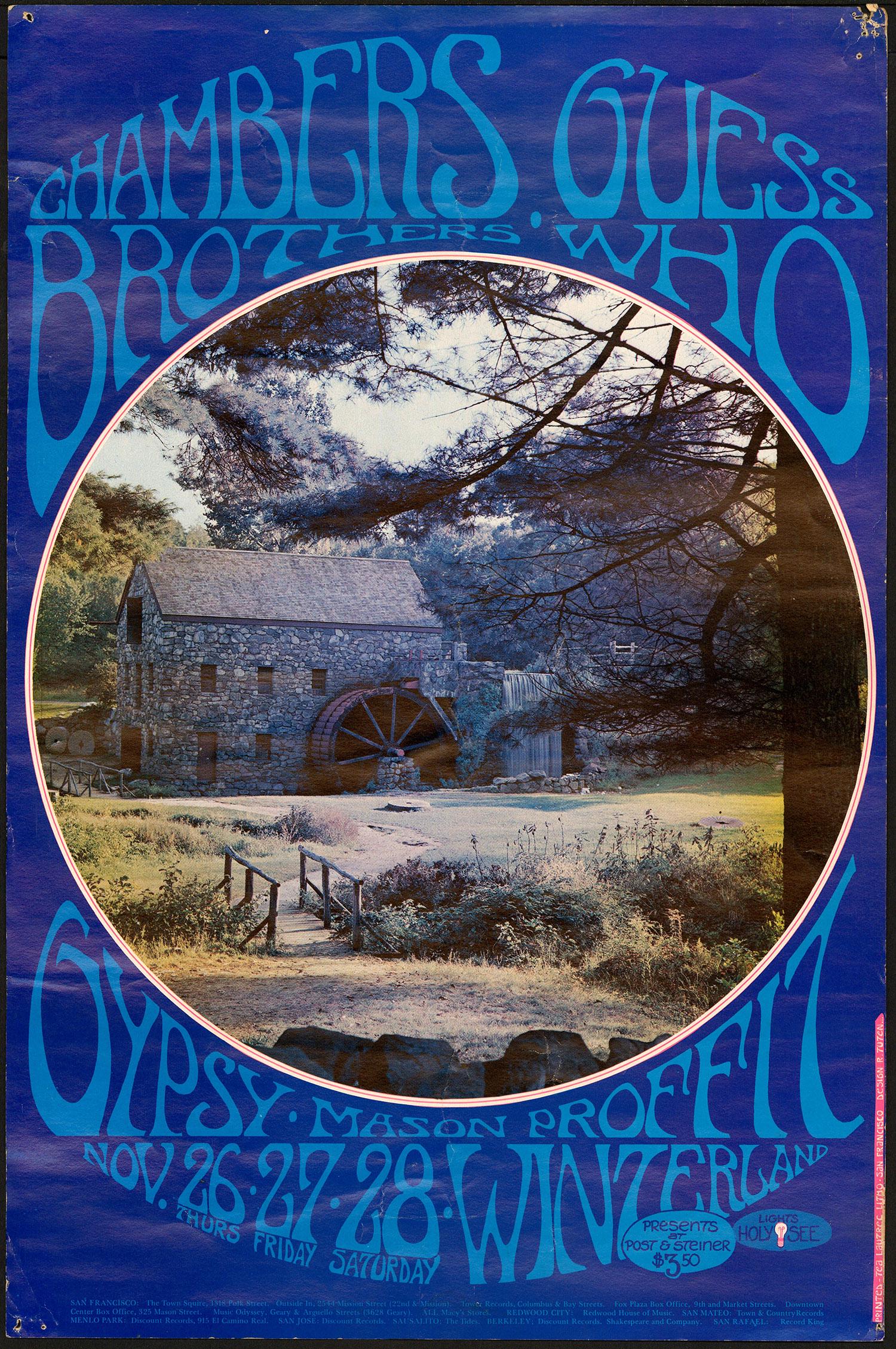 Chambers Brothers At Winterland First Print Poster (1 of 1)