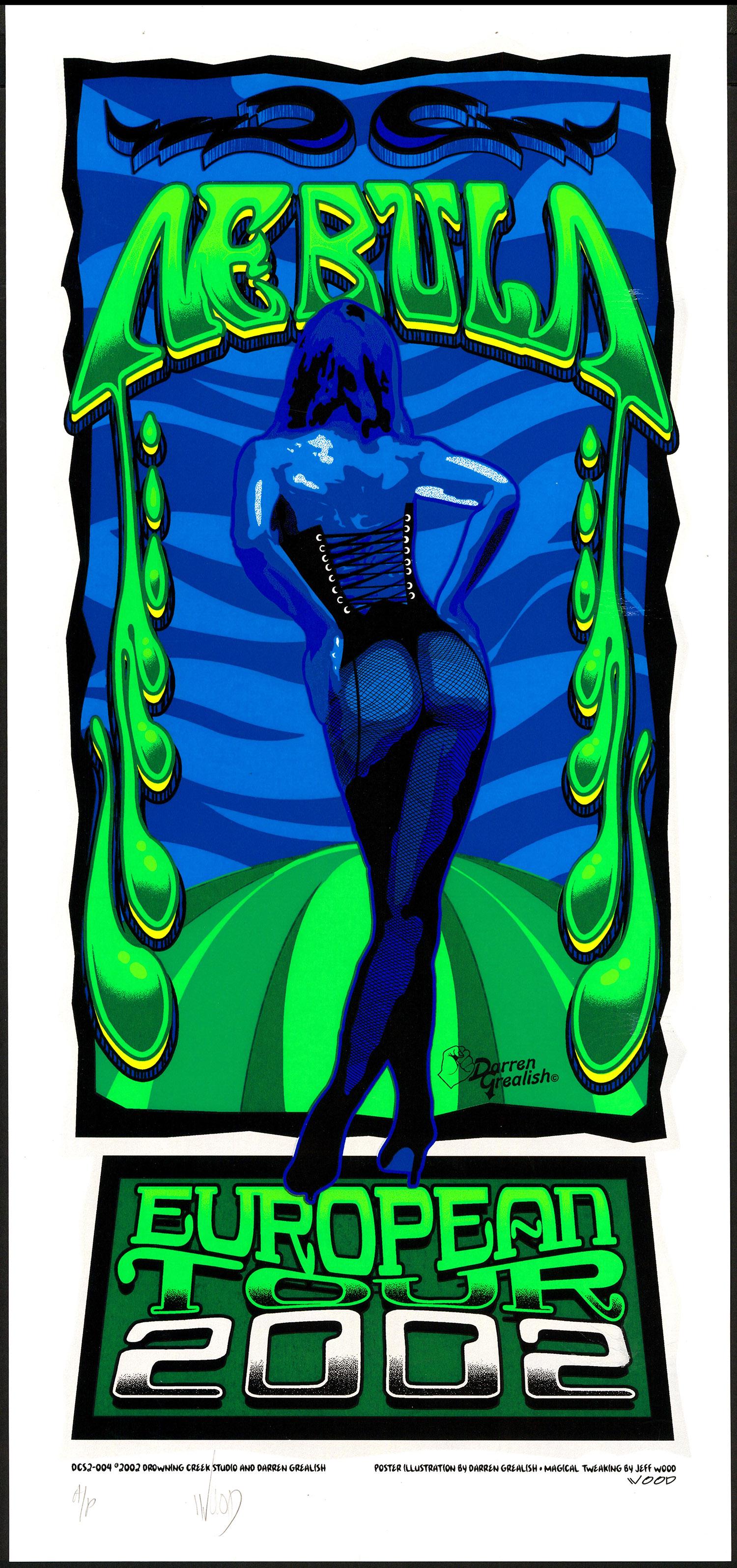 Nebula Artist Proof Poster: No Reserve! Artist: Darren Grealish / Jeff Wood Title: Nebula Artist Proof Poster Printing Date: 2002 Medium: Silkscreen Size/Format: 11" x 23¾" Publisher: Drowning Creek Studio Additional Info: This