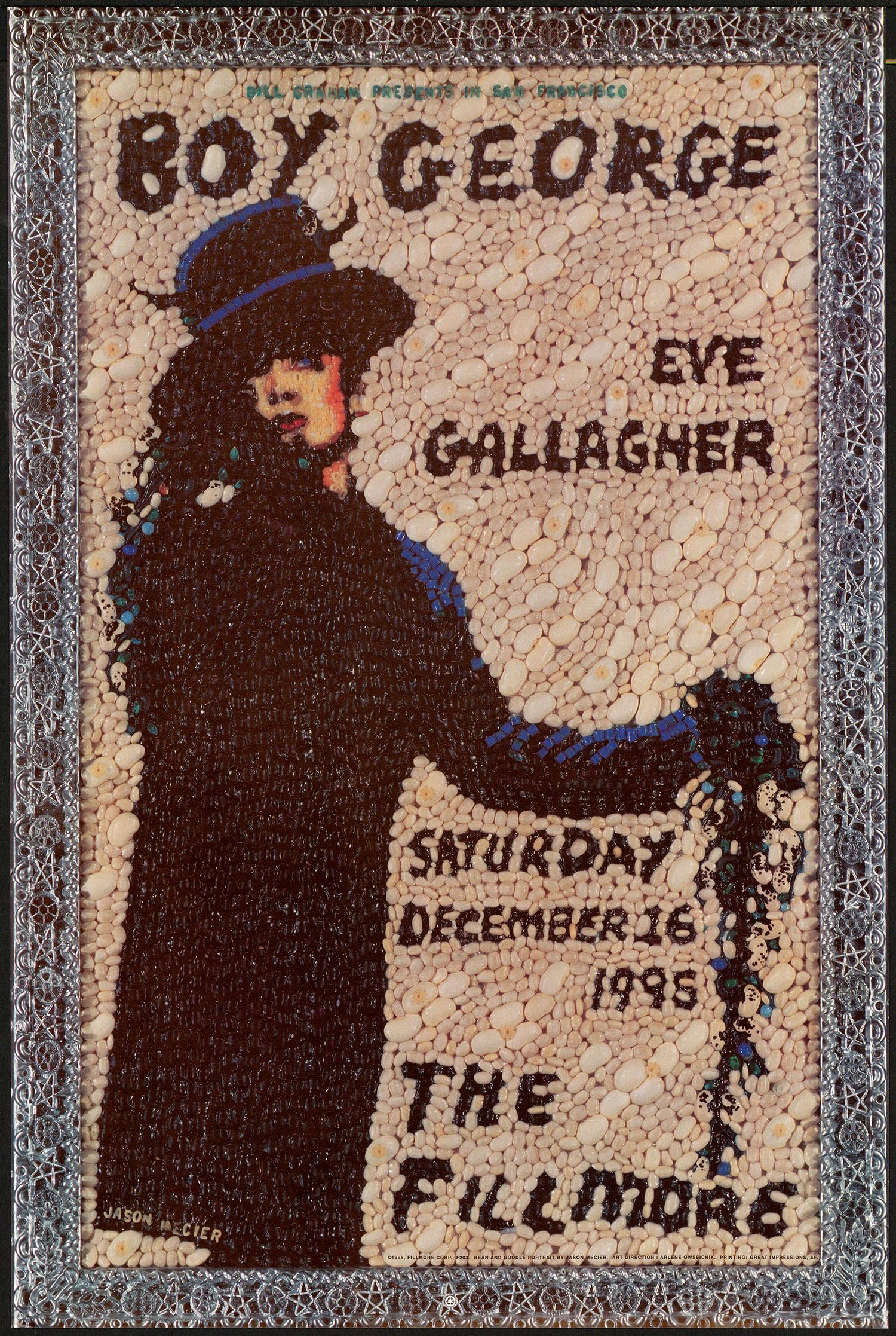 NF-203 Boy George Poster: No Reserve! Artist: Jason Mercier Title: NF-203 Boy George Poster Printing Date: 1995 Medium: Lithograph Size/Format: 13" x 19" Publisher: Bill Graham Series: New Fillmore Additional Info: First print