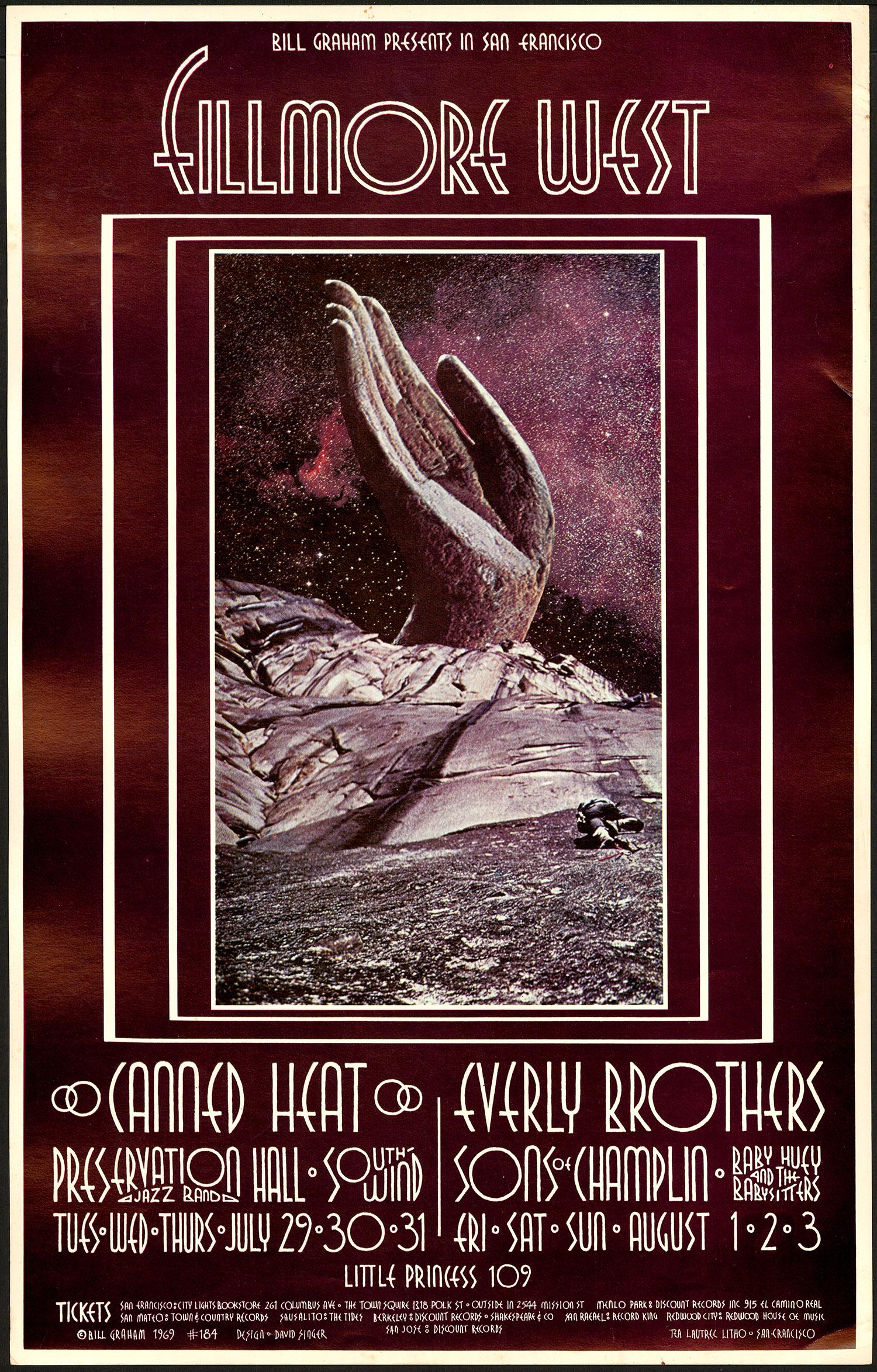 Original Everly Brothers BG-184 Poster (1 of 1)