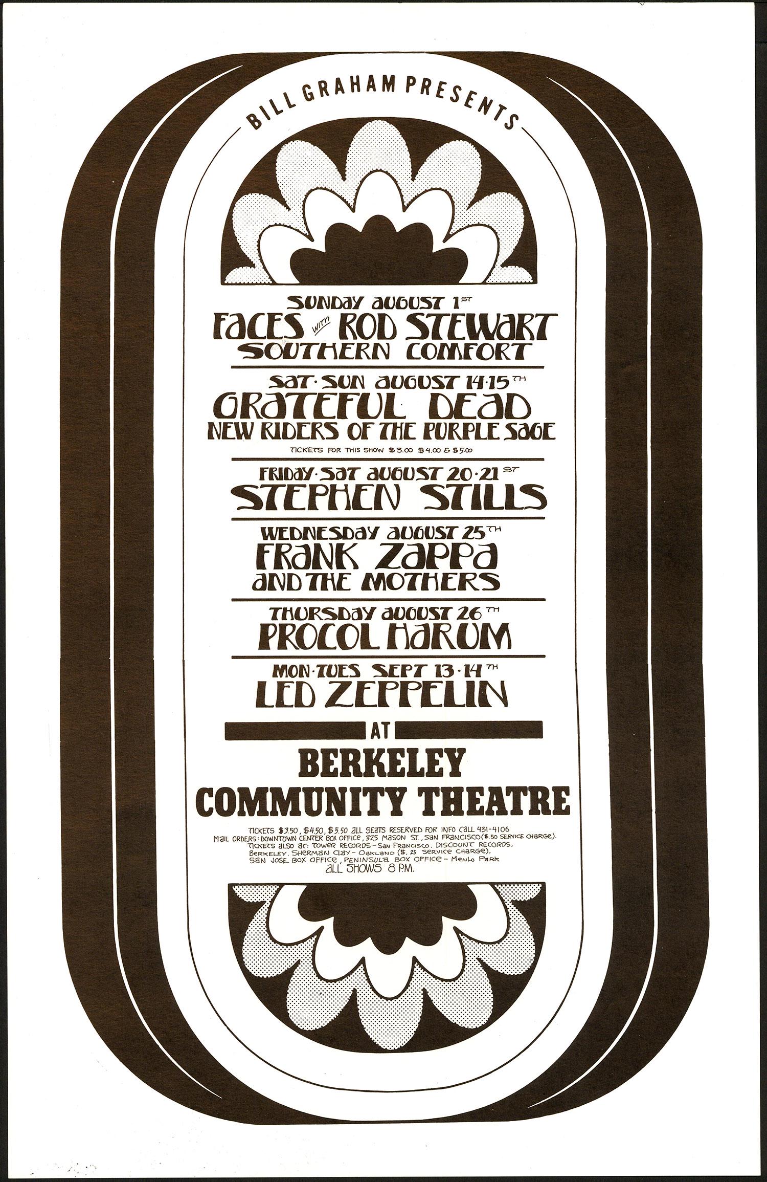 Nice Berkeley Led Zeppelin / Grateful Dead Poster (1 of 1)