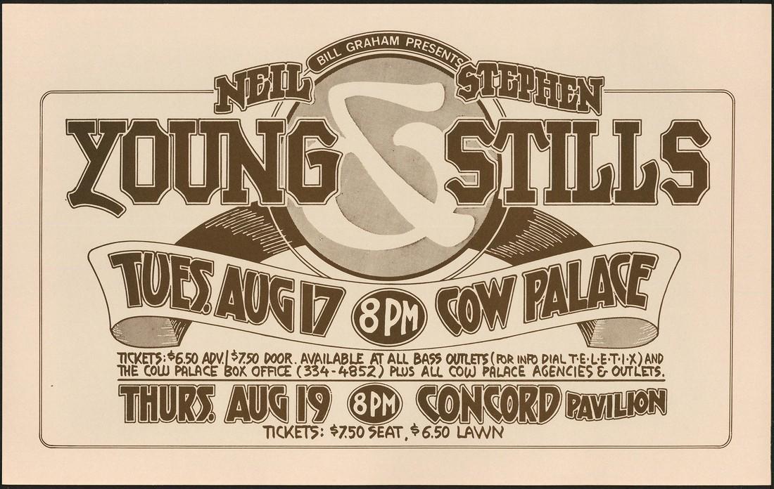 Original Neil Young & Stephen Stills Concert Poster (1 of 1)