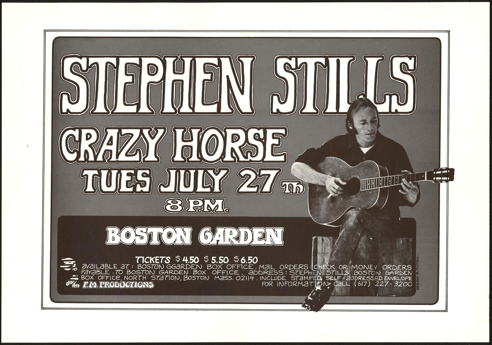 First Print Stephen Stills Boston Garden Poster (1 of 1)