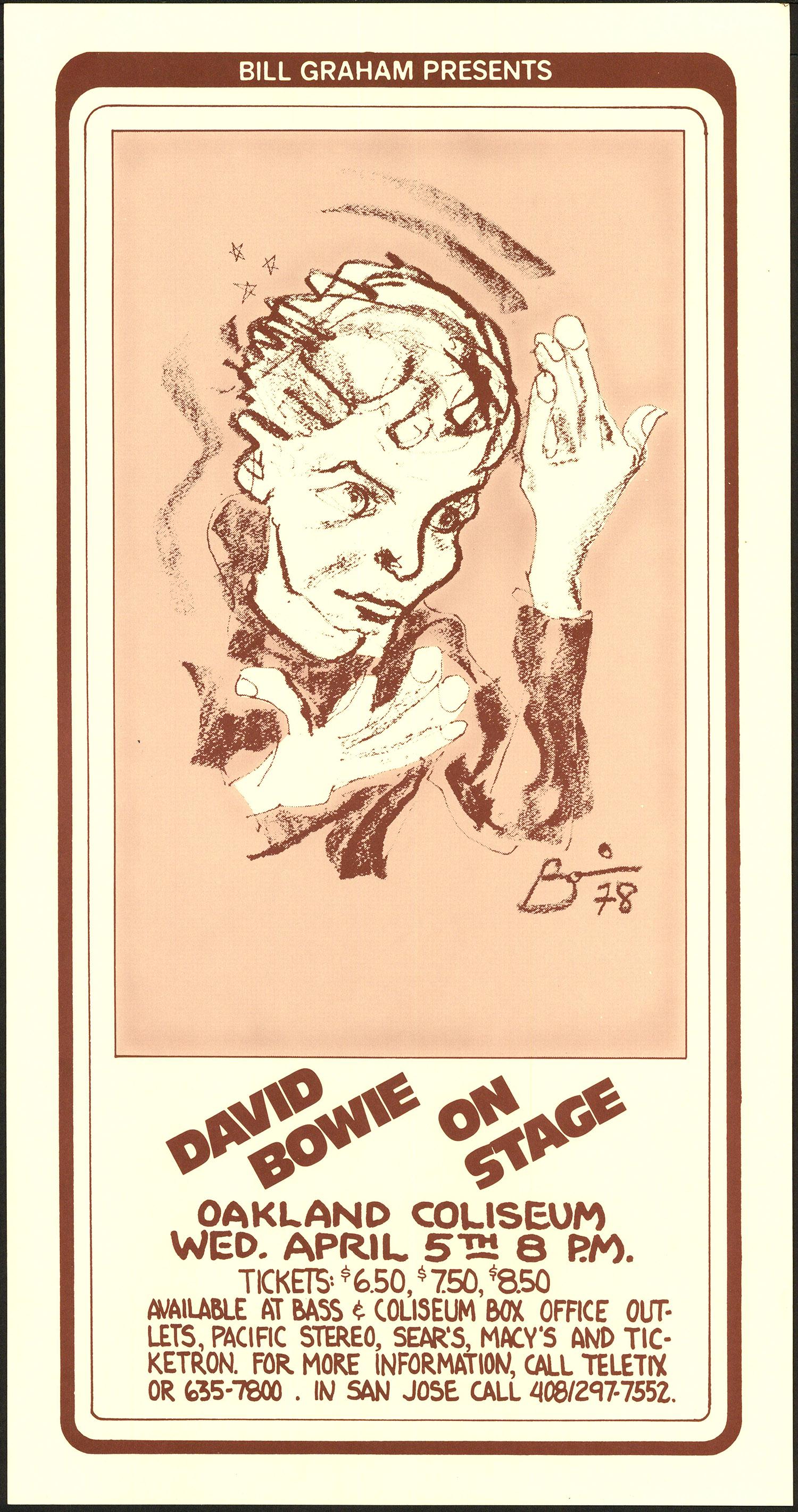 David Bowie Oakland Coliseum Original Poster (1 of 1)