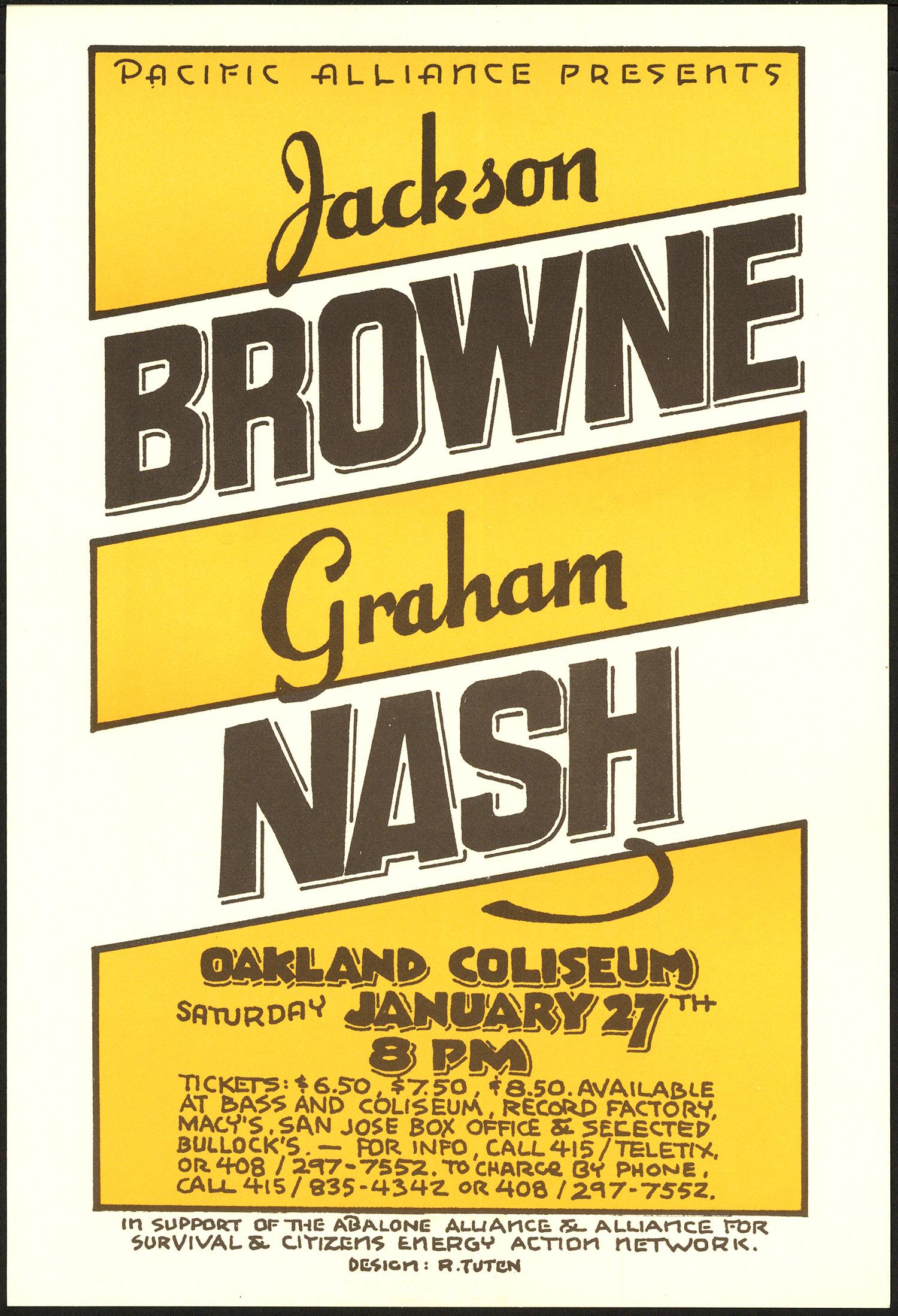 Jackson Browne In Oakland Poster (1 of 1)