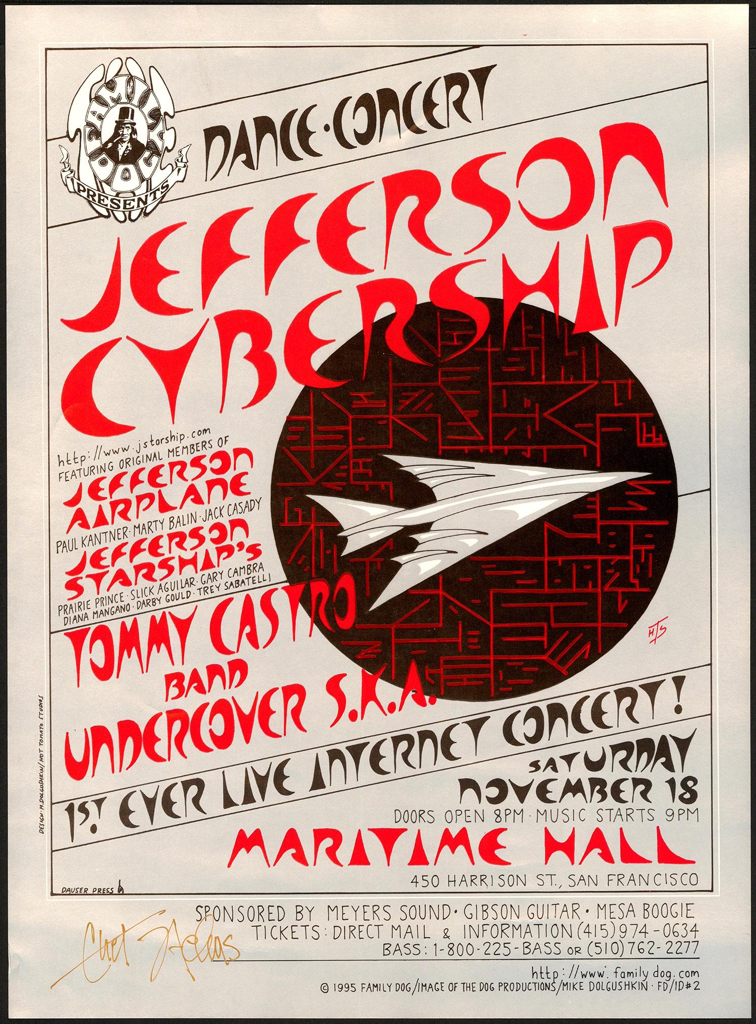 Chet Helms Signed Jefferson Cybership Poster (1 of 1)