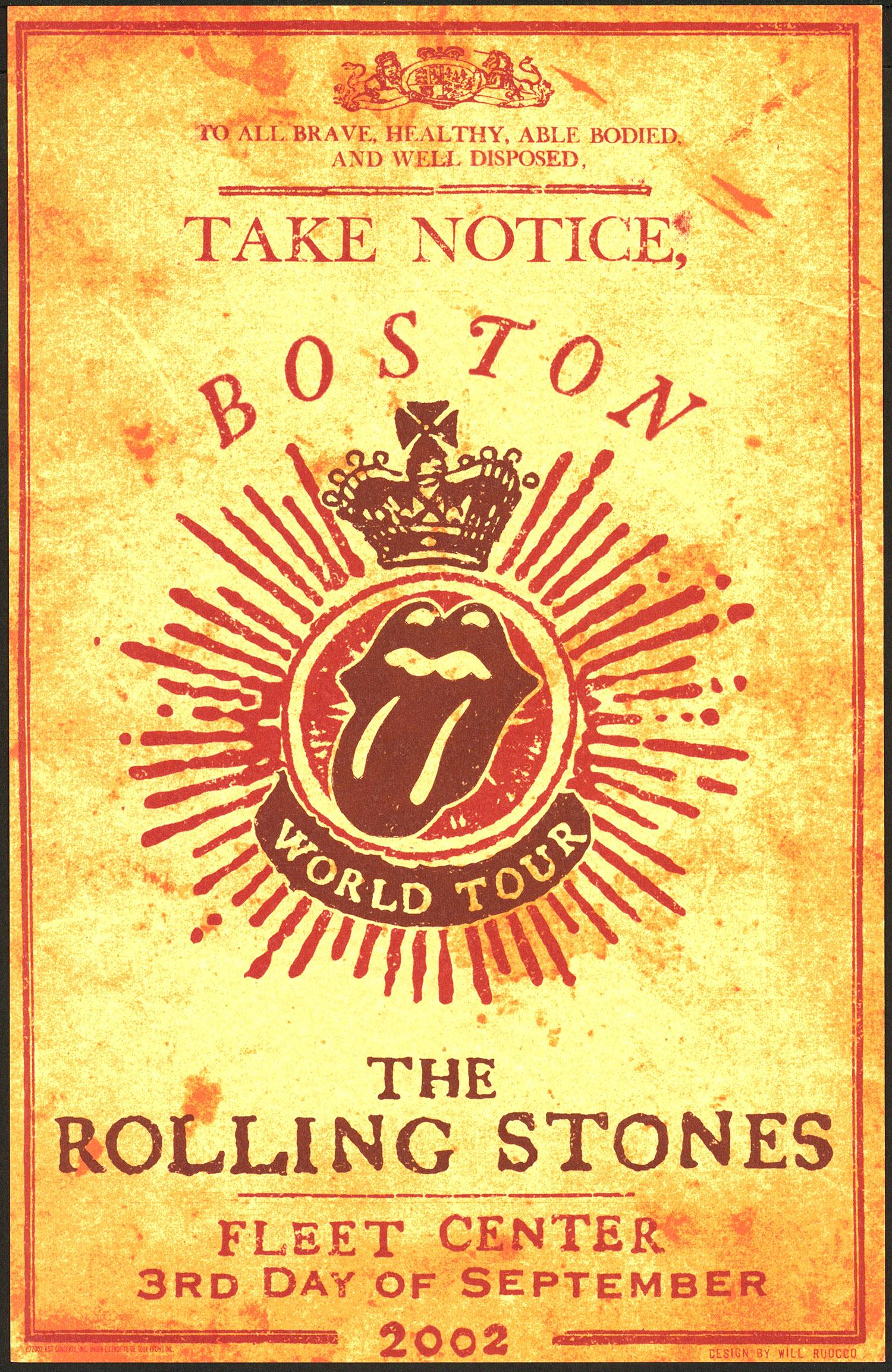 The Rolling Stones In Boston Poster (1 of 1)