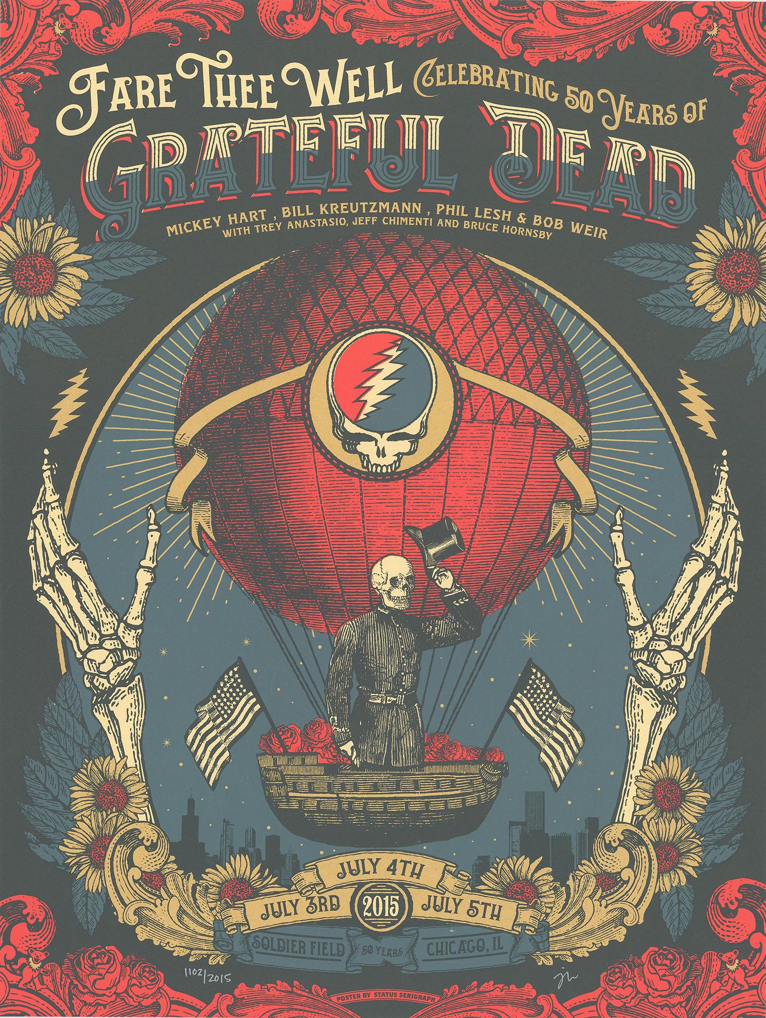 Fare Thee Well' Grateful Dead Chicago Poster (1 of 1)