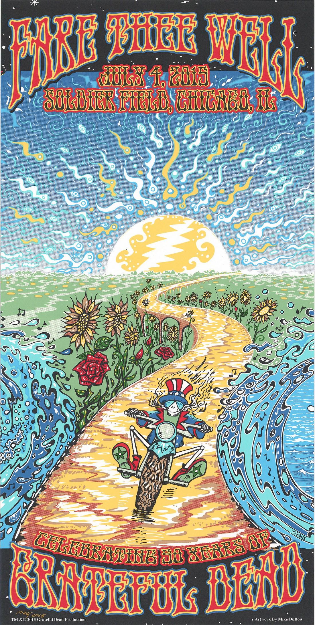 July 4th Grateful Dead 'Fare Thee Well' Poster (1 of 1)