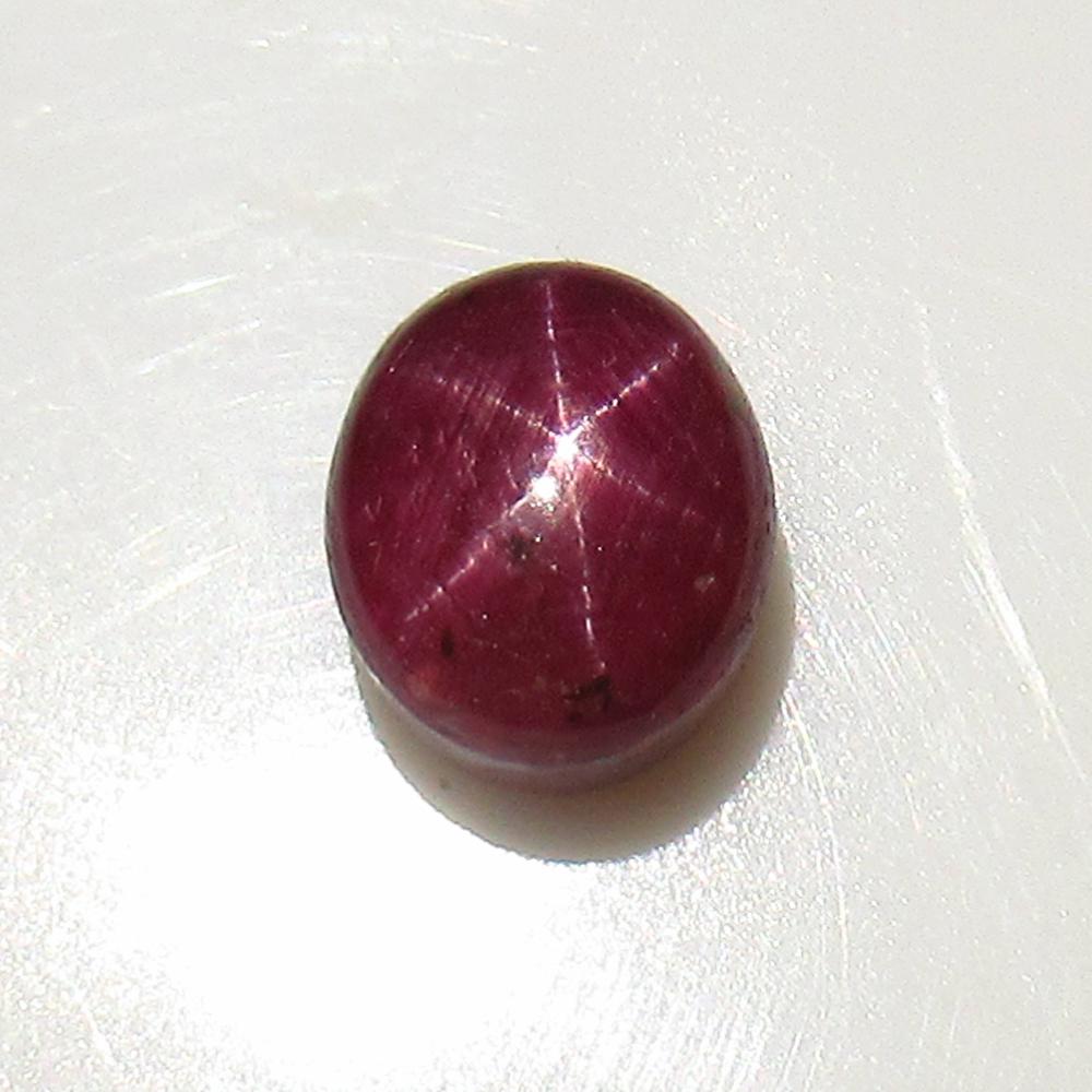 5.51 Ctw Natural Six Line Star Ruby Oval Cab (1 of 2)