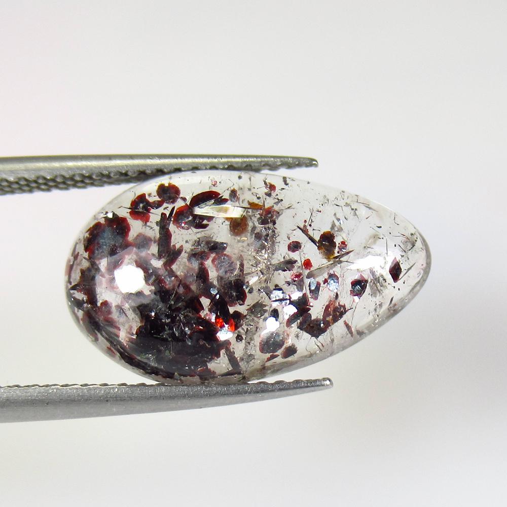 7.03 Ctw Natural Rutile Quartz Pear Cab: No Reserve! Title: 7.03 Ctw Natural Rutile Quartz Pear Cab Stone Clarity: Transparent Gemstone: Rutile Quartz Carat Weight: 7.03 Size/Dimensions: 17.50 x 10.50 x 5.40 mm Additional Information: Excell