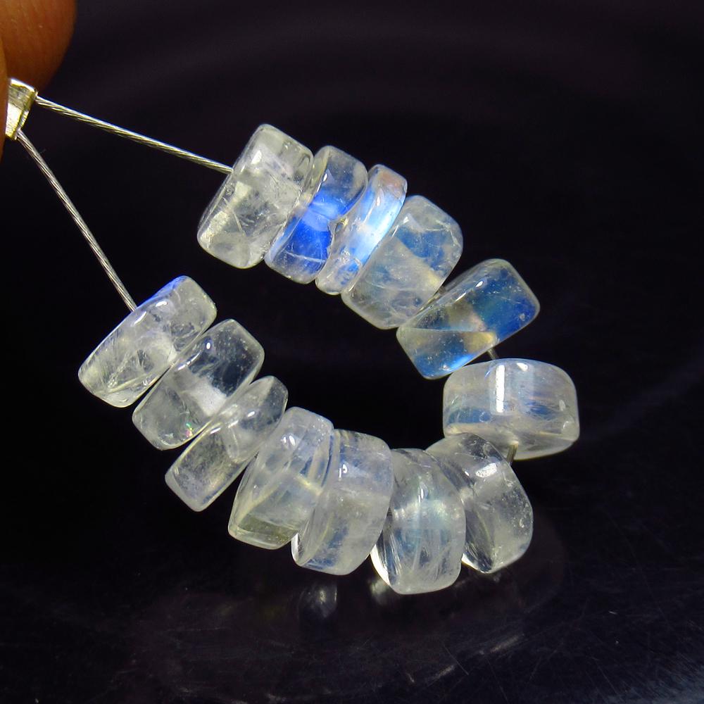 12.11 Ctw Natural 13 Drilled Blue Moonstone Round Beads: No Reserve! Title: 12.11 Ctw Natural 13 Drilled Blue Moonstone Round Beads Stone Clarity: Transparent Gemstone: Blue Moonstone Beads Carat Weight: 12.11 Size/Dimensions: 6.00 to 6.40 mm / 13 PC's Addi