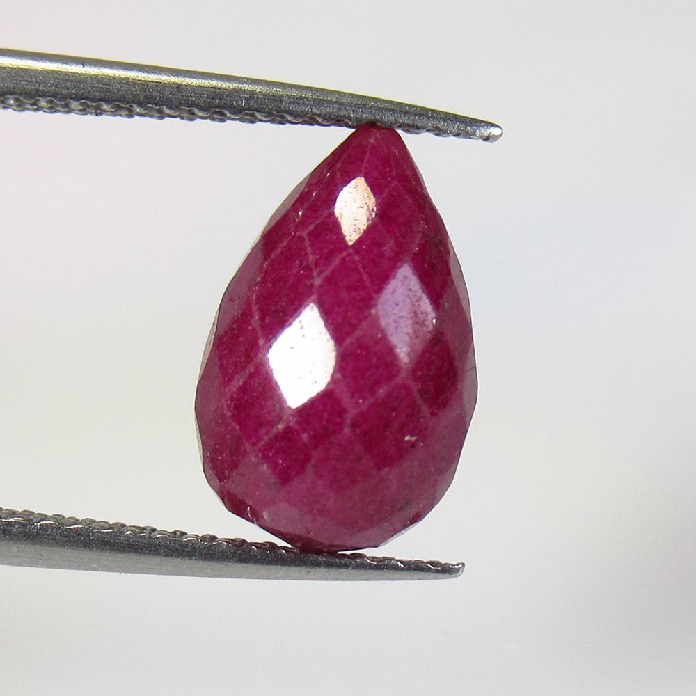 6.15 Ctw Natural Mozambique Red Ruby Pear Drop Beads (1 of 2)