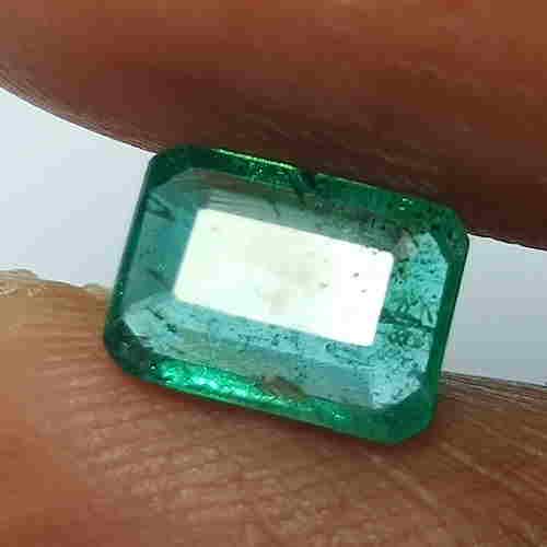 1.20 CTS NATURAL ZAMBIAN EMERALD OCTAGON CUT GOOD COLOR (1 of 5)