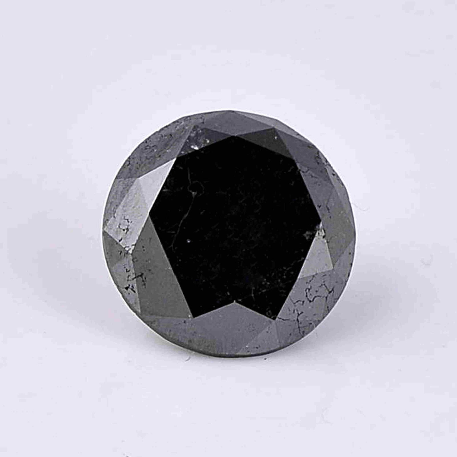 5.71 Carat Black Color Natural Round Diamond Loose (1 of 6)