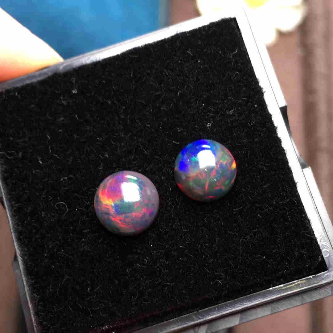 Natural Round Cut 2.63 Carats Opal Loose Gemstone 2 pac (1 of 9)