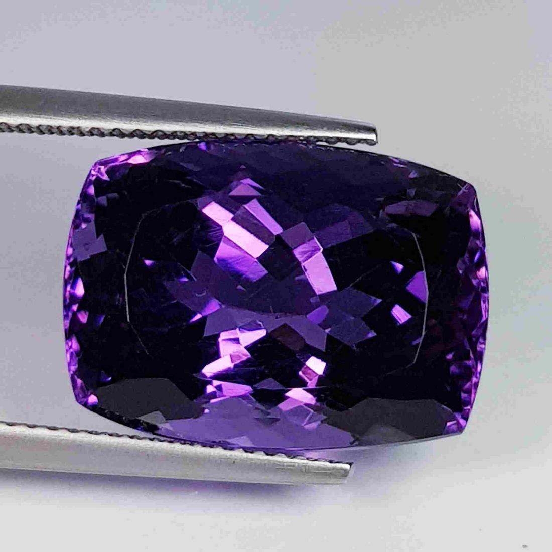18.80 ct Natural Amethyst Rectangular Cushion Cut (1 of 5)