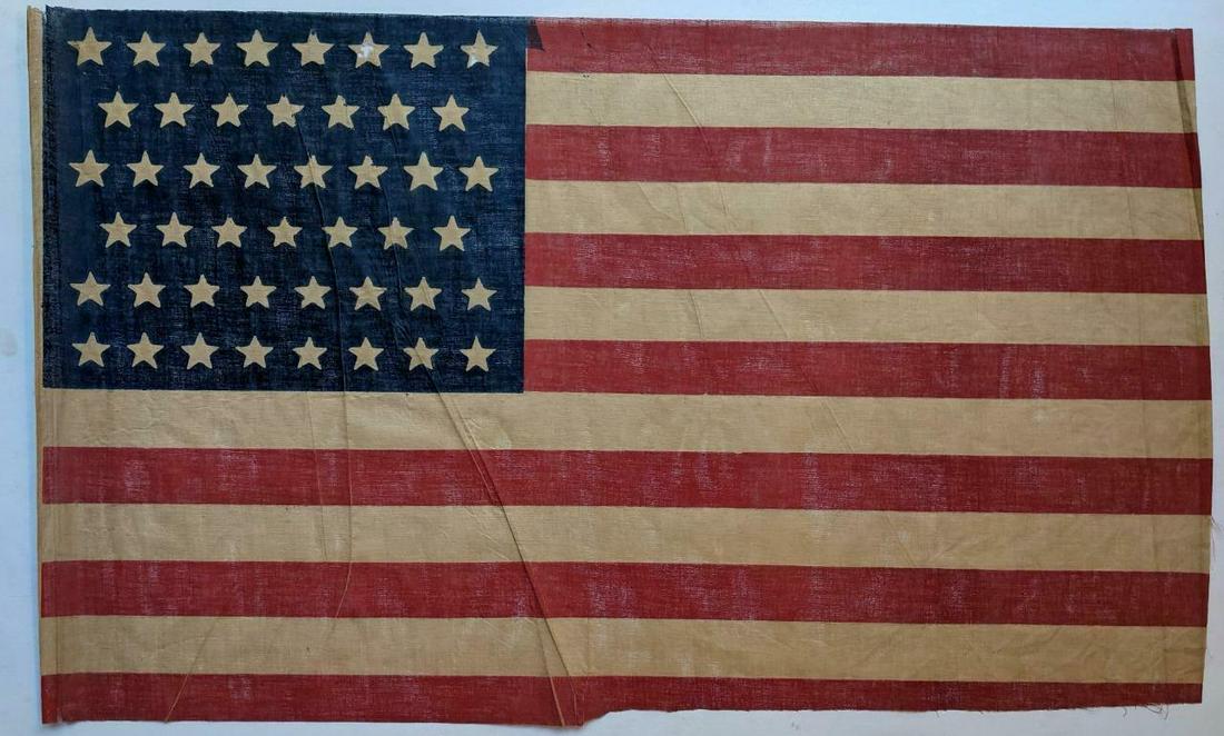 BIG 36 x 21.75" c.1908 VINTAGE 46 STAR US AMERICAN (1 of 6)
