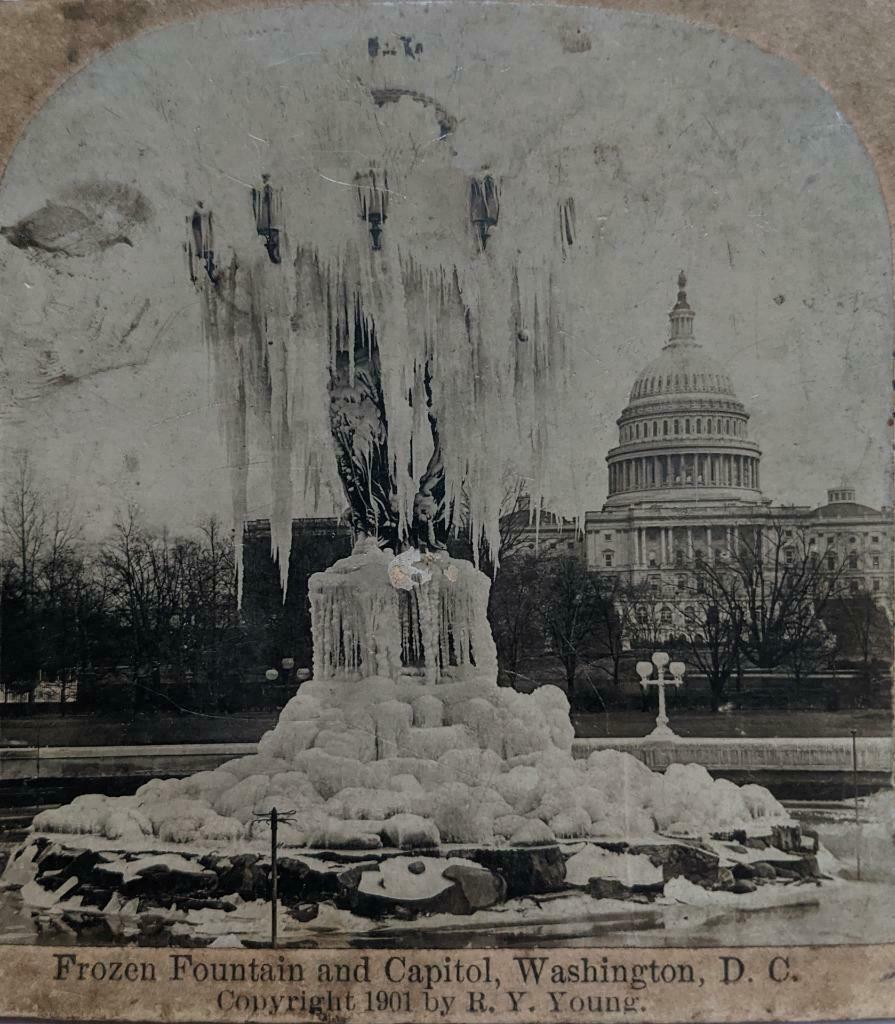 1901 FROZEN FOUNTAIN & US CAPITOL BUILDING Washington (1 of 6)