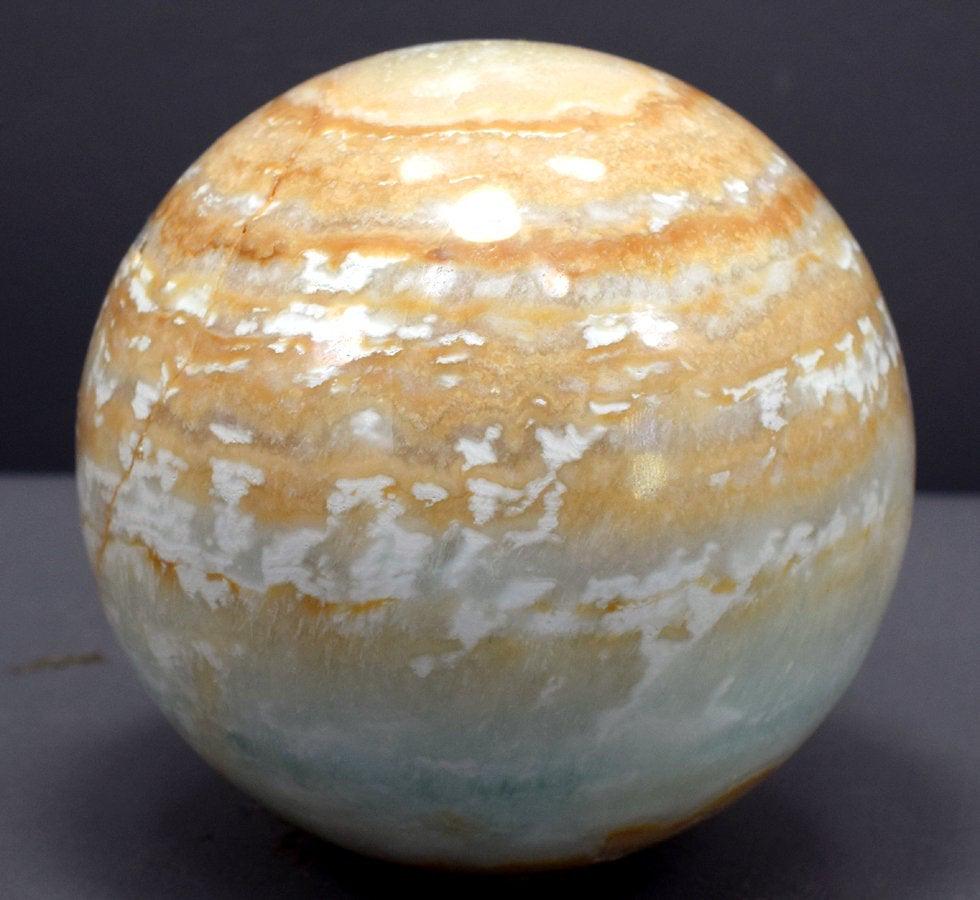 Carribean Calcite Sphere Ball , Blue Calcite Gemstone (1 of 5)