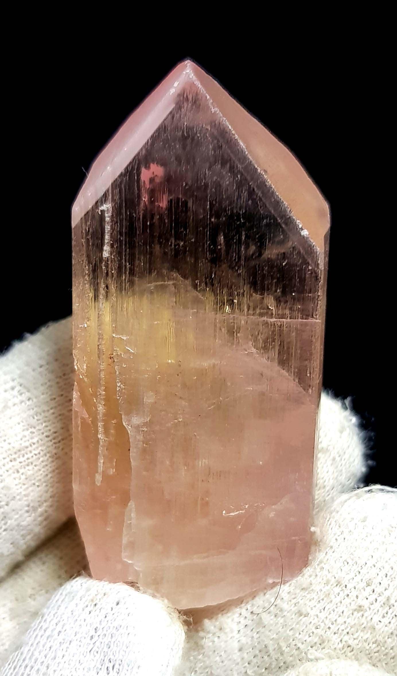Kunzite Crystal , Peach Pink Natural V-Shape Terminated (1 of 10)
