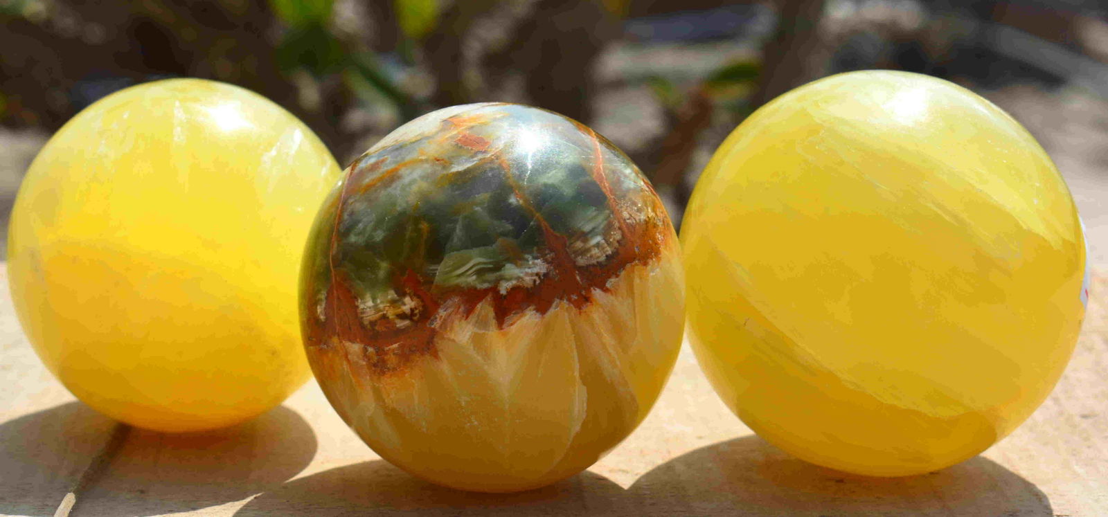635 Grams Beautiful Lemon Calcite Sphere (1 of 4)