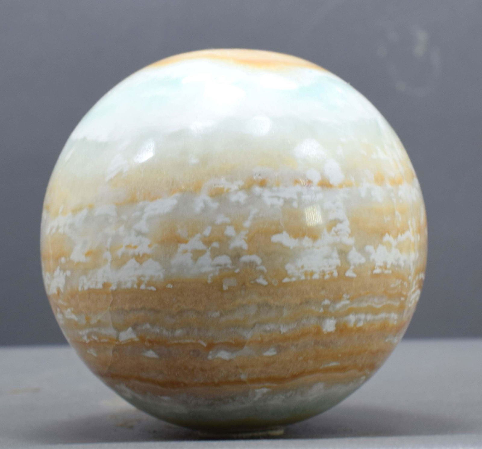 Carribean Calcite Sphere Ball , Blue Calcite Gemstone (1 of 5)