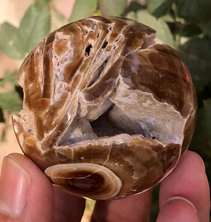 235 Grams Beautiful Chocolate Calcite Sphere (1 of 4)